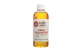 Indic Wisdom Edible Flaxseed Oil Virgin & Cold Pressed  Plastic Bottle  200 millilitre